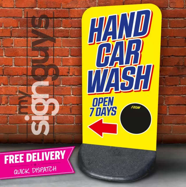 Hand Car Wash A board Pavement Sign Outdoor Street Aboard Eco Flex