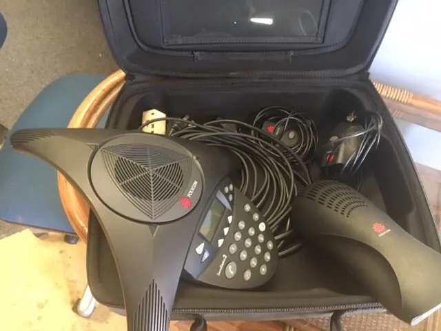 POLYCOM Soundstation2 CONFERENCE PHONE With 2 x Mics & Case Williamstown