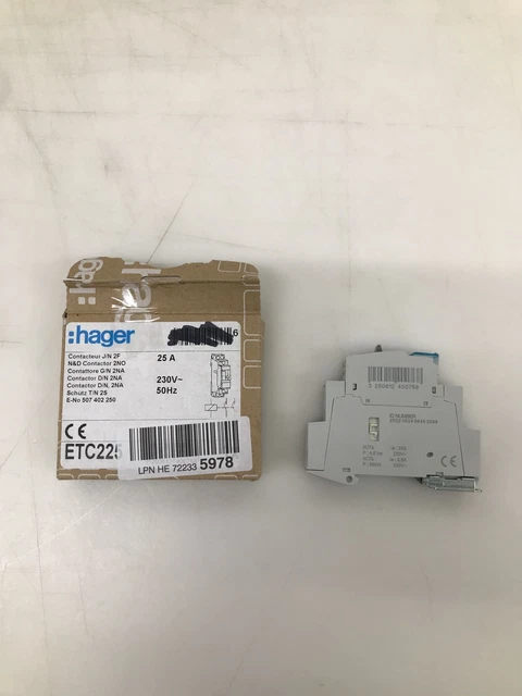 Hager ETC225 Schütz, D/N, 25 A, 2 Na, 230 V