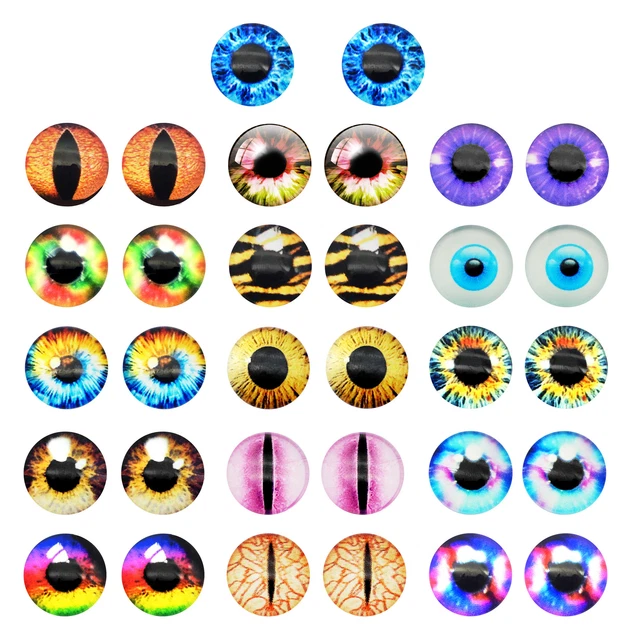 6-30mm Colorfull Round Glass Evil Eyes Cabochon Dragon Eye Flatback DIY Ornament