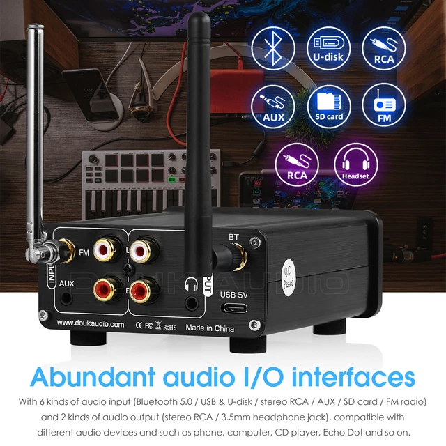 Mini Ampli Audio 40W Amplificatore Bluetooth 5.0 LiNKFOR - 40W 40W Mini - Con Telecomando IR Per Auto E Casa Amplificatore Audio Stereo - Foto 6