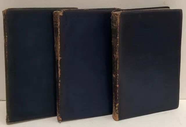 3 Vintage Walter Scott leather books Nelson 1906 Woodstock Kenilworth Monastery