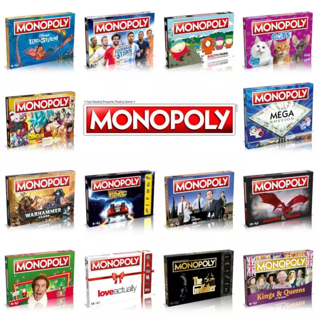 Monopoly Entertainment Board Game - Brand New Special Editions