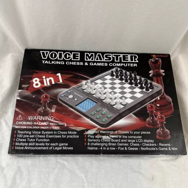 Talking Chess & Games Playing & Training Computer 8-in-1 by Voice Master NEW