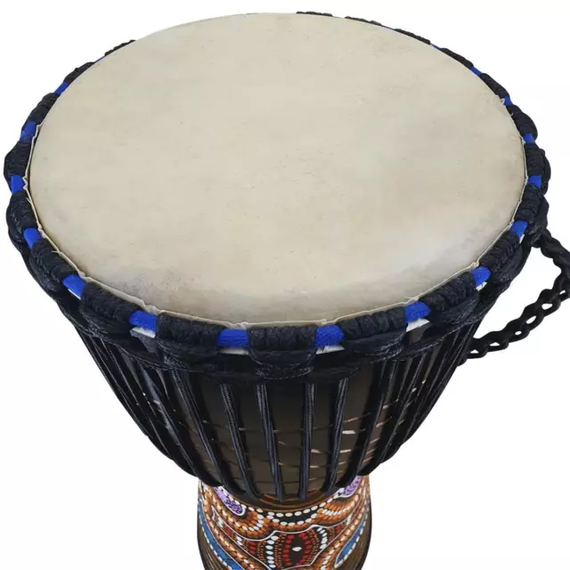 60cm Profi Djembe Trommel Bongo Drum Buschtrommel Percussion Motiv Buntes Muster 3