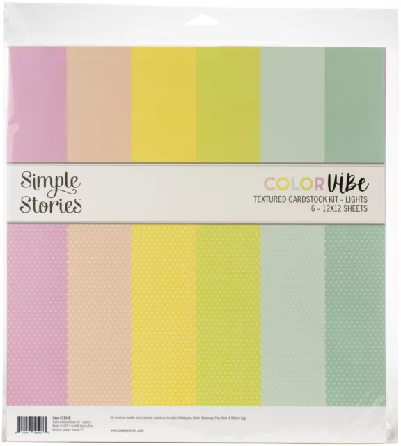 2 Pack Simple Stories Color Vibe Double-Sided Paper Pack 6/Pkg-Lights SCV13430