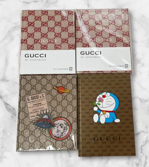 Gucci Notebook Set 4 My Gucci Book, My Scrap Book and Doraemon