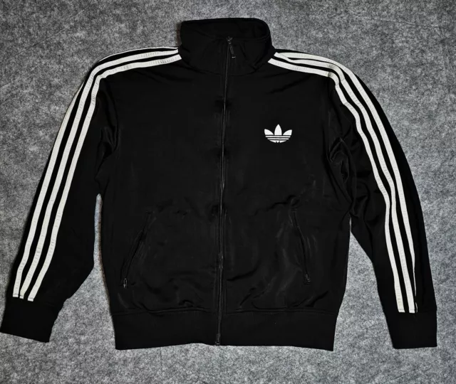 Adidas Originals Men's Size M Black White Trefoil Track Tracksuit Top Jacket