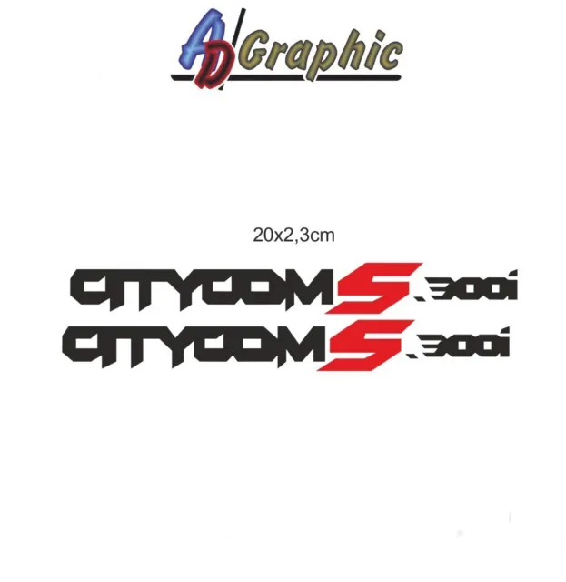 coppia adesivi adesivo Stickers sticker pegatina compatibile sym citycom 300 s