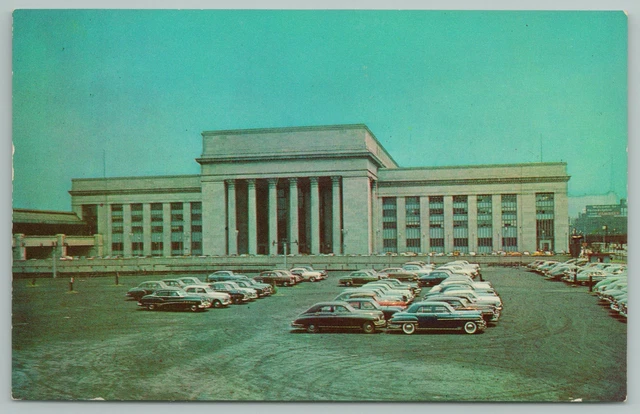 Philadelphia Pennsylvania~Railroad Station~New Subway~1940s Vintage Cars~1950s