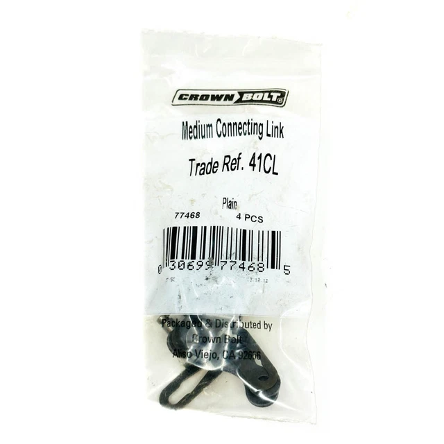 4 pcs 77468 Medium Connecting Link Plain Trade Ref. 41CL