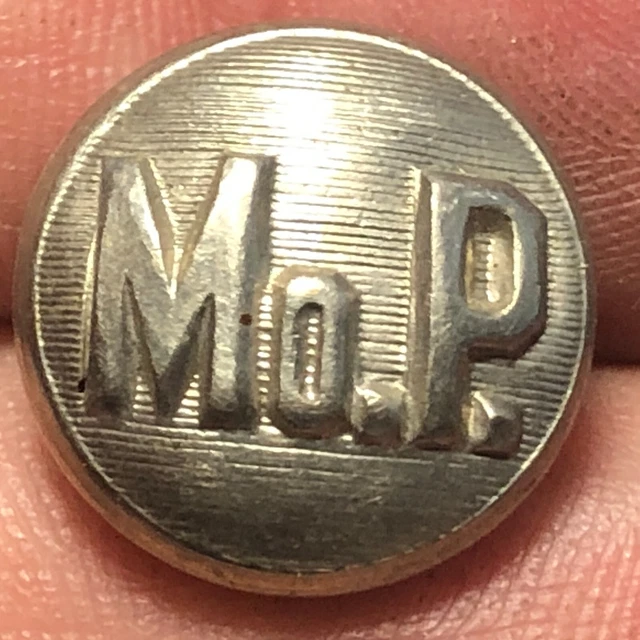 Missouri Pacific Railroad Brass Uniform Button 1/2" Convex Superior Quality