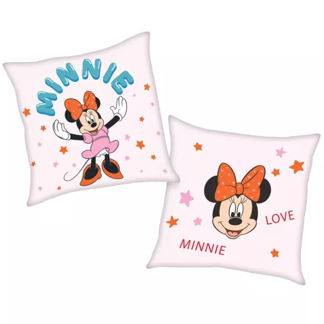 Minnie Love | Kinder Kissen 40 x 40 cm | Disney Minnie Maus Mouse | Dekokissen