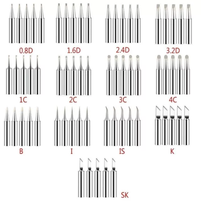 5PCS/Set 900m-T-I Welding Tool Lead-Free Solder Tips Replacement Soldering