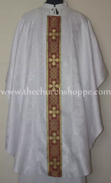 chasuble White clergy Gothic vestment & Stole,Gothic chasuble ,Casel,Casulla