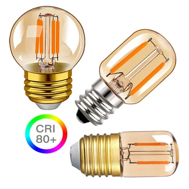 6Stück LED E27 E14 2W Edison Glühbirnen Retro Lampe Gl hlampe Filament Glhbirne