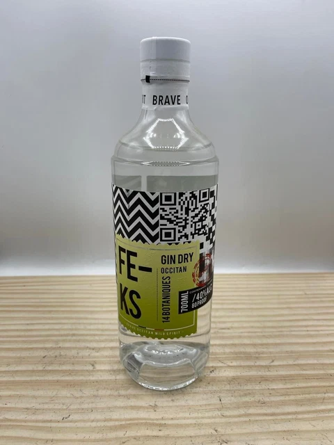 1 bouteille de  gin feks gin dry occitan 70 cl 40° bows distillerie francaise