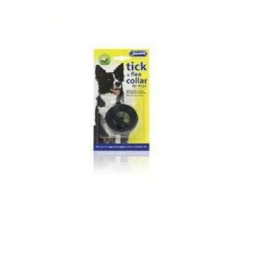 Johnsons Flea & Tick Collar for Dogs Waterproof Plastic (one size fits all Dogs)