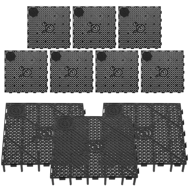 10 Pcs Filter Plate Black PVC Bottom Filter Plate Aquarium Fish Tank