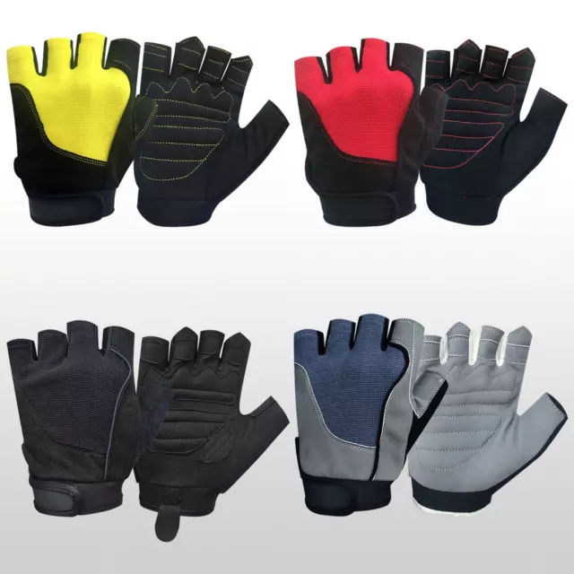 Ciclismo Guantes Bicicleta Medio Dedo Bici Acolchado Dedo Menos SPORTS Moto 607