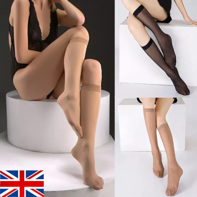 10 Pairs Ladies Over Knee High Tights Pop Socks Comfort Top Silky Smooth UK