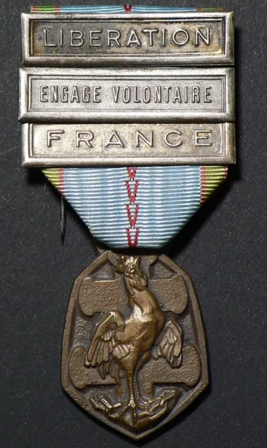 France Medal Liberation Engage Volontaire WW2 1939 1945 Bronze #22775