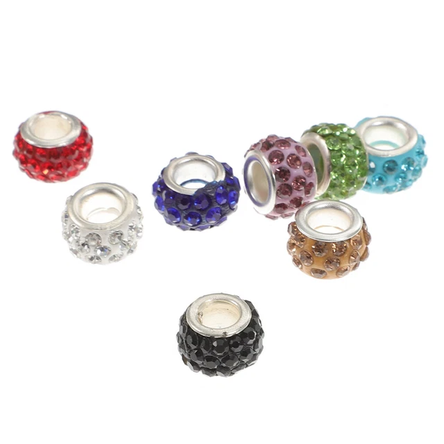 Charm Braclets Round Spacer Beads Soft Clay Beads Big Hole Beads