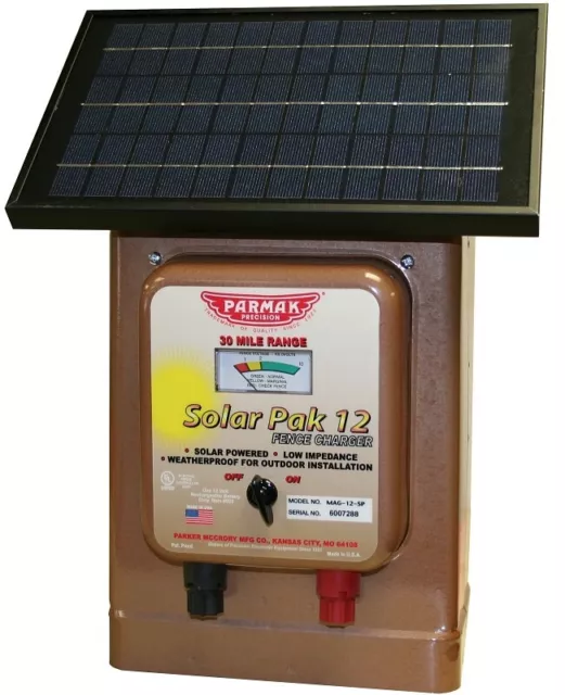 NEW Parmak MAG12-SP MAGNUM 30 MILE SOLAR Fence Charger, 1.1 to 3.1 J Output