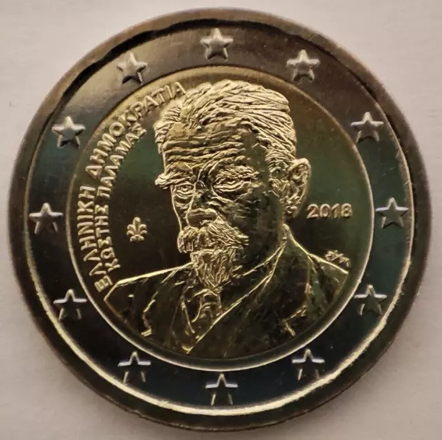 Greece 2 euro coin 2018 "Kostis Palamas" UNC