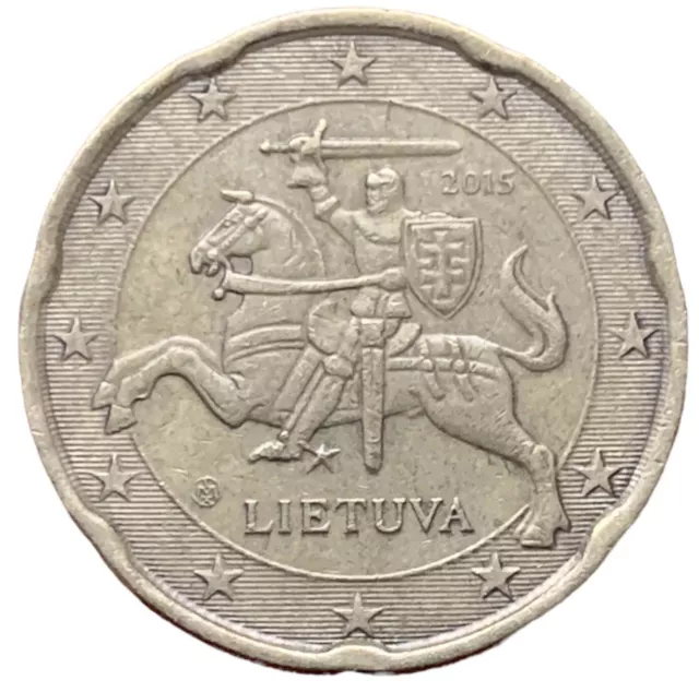 20 Centesimi Di Euro Lituania 2015 - Cavaliere Vytis - Unificato 5.15 - Cc -