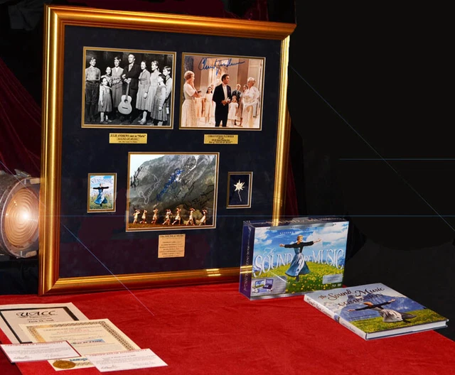 JULIE ANDREWS Signed SOUND OF MUSIC + Entire CAST Autographs, COA UACC Frame DVD JULIE ANDREWS Signed SOUND OF MUSIC + Entire CAST Autographs, COA UACC Frame DVD