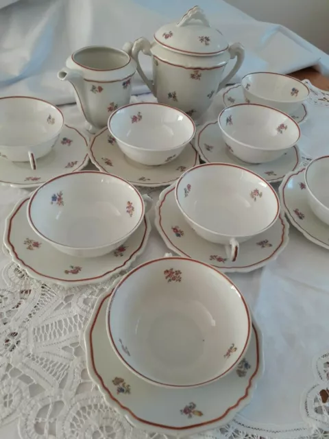 Vintage service à  thé ou café en porcelaine  de Limoges France.