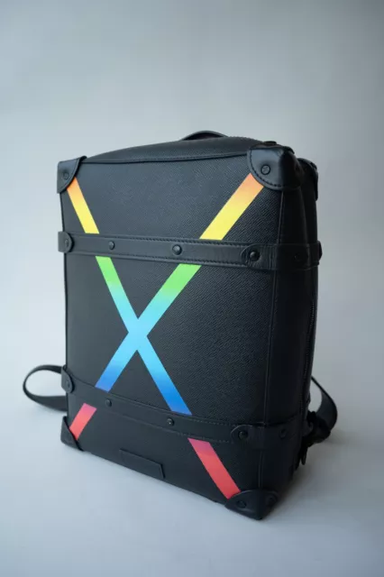 Louis Vuitton M30337 Taiga Rainbow Soft Trunk Backpack PM Leather Men's  Black