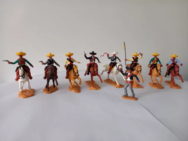 timpo toys 8 cavaliers mexicains et 1 piéton