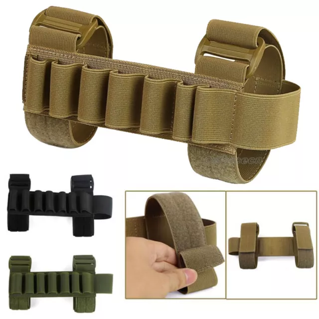 7 Round 12 20GA Tactical Molle Gun Shotgun Buttstock Ammo Shell Holder Carrier