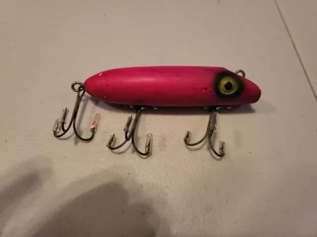 VINTAGE SOUTH BEND Bass Oreno Fishing Lure. Wood. Neon Pink Color $8.69 -  PicClick