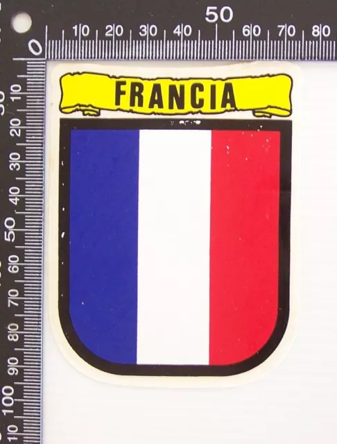 Vintage Francia France Travel Souvenir Car Caravan Truck Luggage Sticker