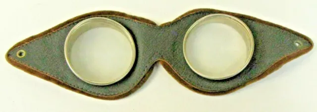 antique vintage leather MOTORCYCLE GOGGLES aviation car ORIGINAL steampunk  *
