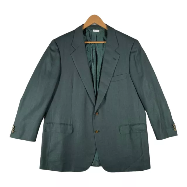 Brioni Palatino Blazer Men 46R Green Wool Logo Button Single Breasted Sport Coat