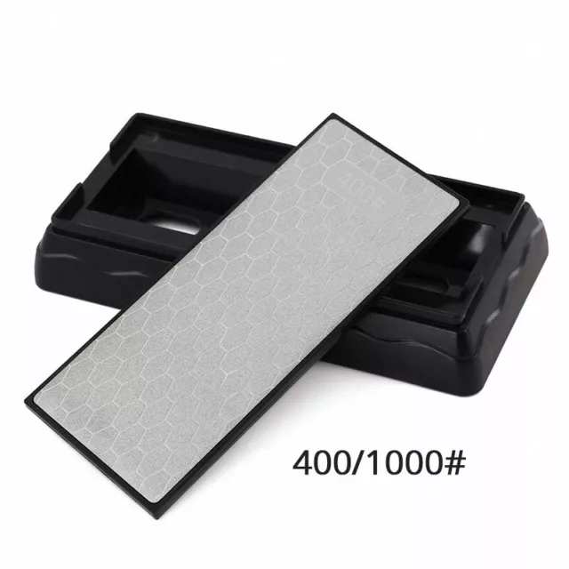 Large Double-Sided Diamond Sharpening Stone Sharpener Grit Kitchen 400&1000