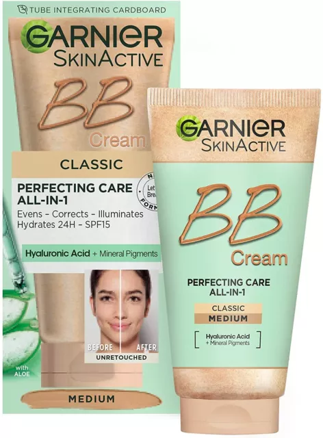 Garnier Classic Perfecting Care All-in-1 Tinted BB Cream SPF15 50ml, Medium