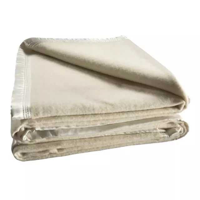 Bianca Australian Wool Blanket (Cream) - Single