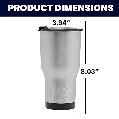 RTIC 20 oz Insulated Tumbler Stainless Steel Coffee Travel Mug with Lid Spill... 2