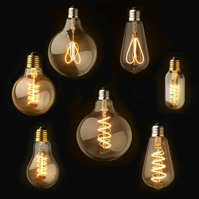 E27  Retro Vintage Edison Flexible LED Spiral Filament Light Bulb
