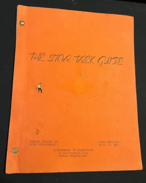 Star Trek Rare 1967 Writers Guide Original Vintage Tv Script W/Rare Stickers Tos
