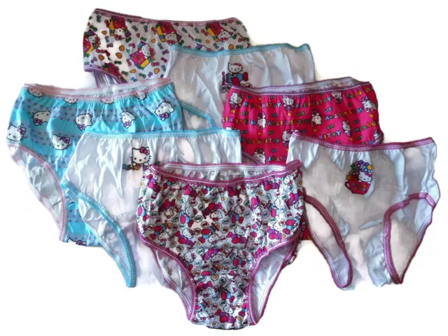 HELLO KITTY PANTIES Little Girls' 7-pack Underwear Sizes 4, 6 NEW