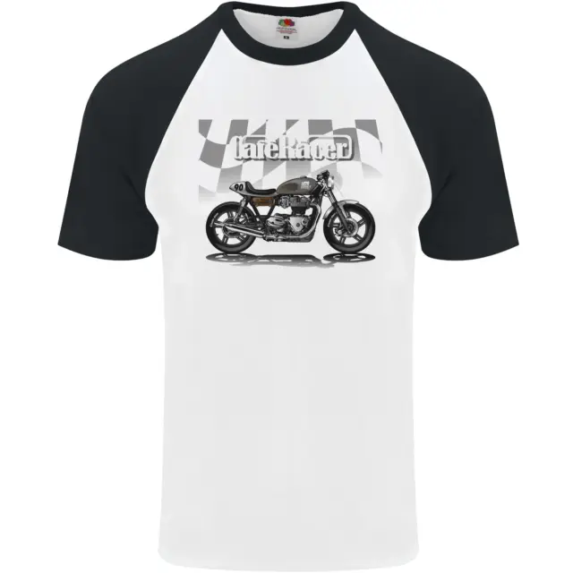 Cafe Racer Moto Motociclista DA UOMO S/S Baseball T-Shirt