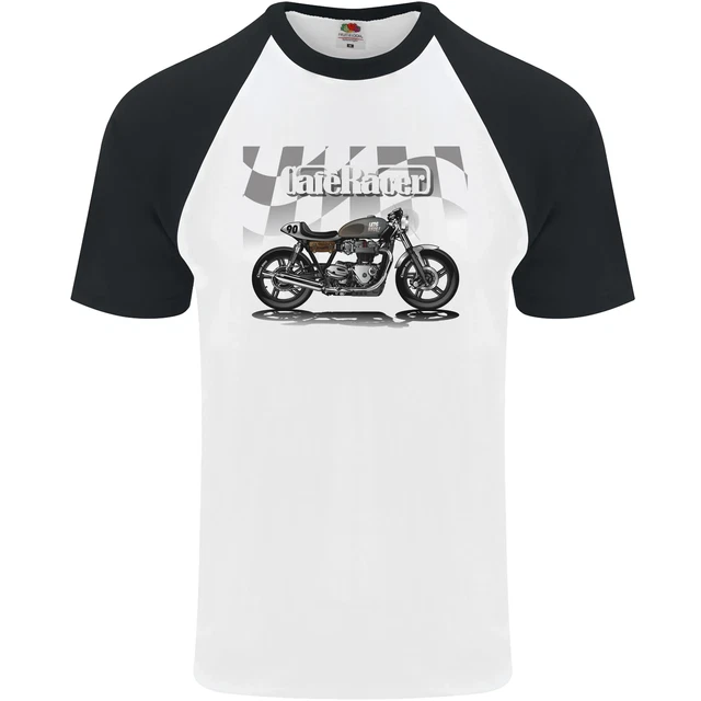 Cafe Racer Moto Motociclista DA UOMO S/S Baseball T-Shirt