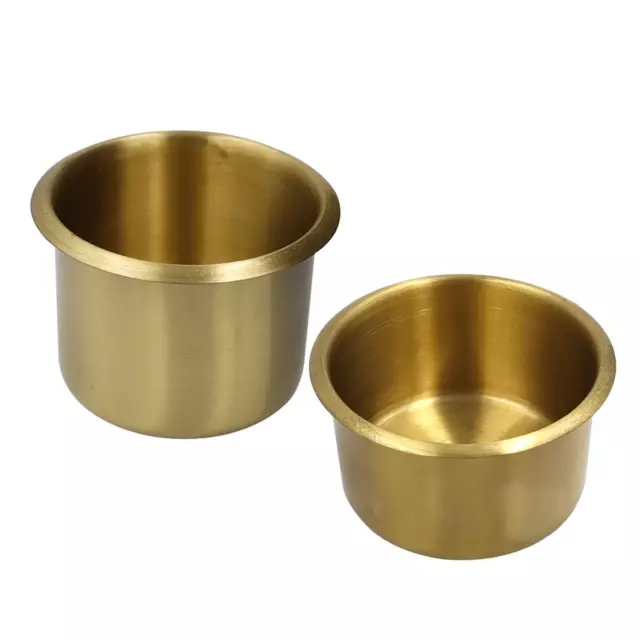 Recessed Cup Drink Holder, Coated Brass Stainless Steel, Universal Auto Cup
