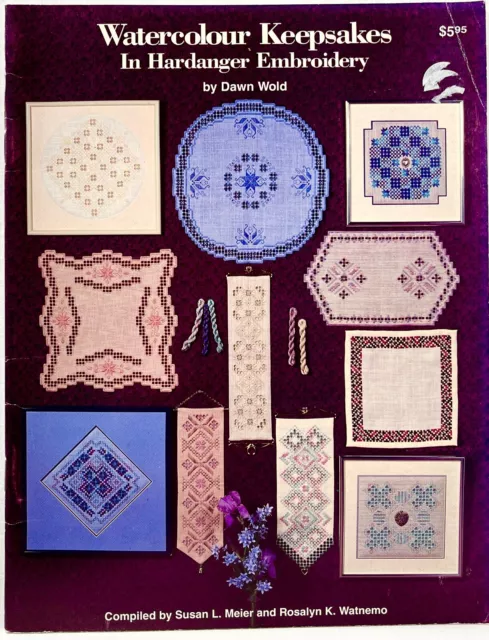 1992 agujas nórdicas acuarela guardaes hardanger patrón libro de patrones de bordado 13958